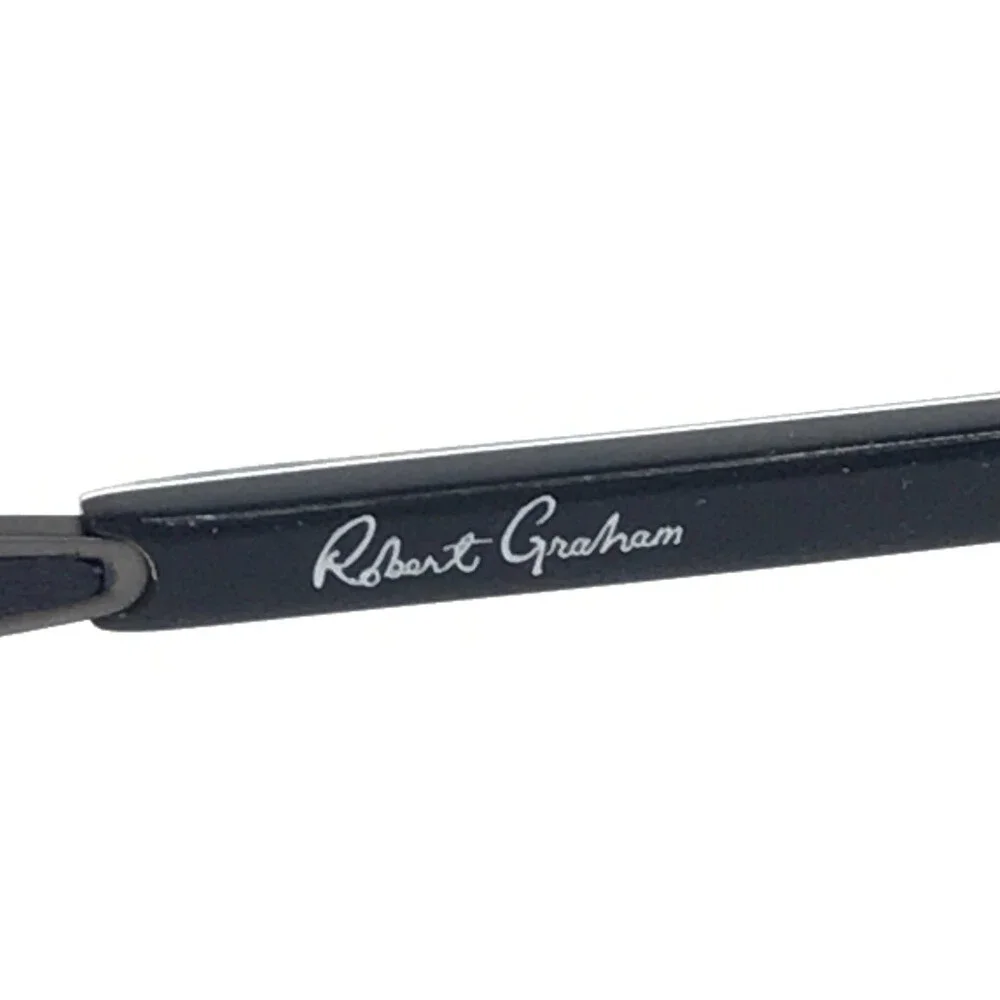 Robert Graham Sunglasses APOLLO GUN Gunmetal Blue Frames w/ Purple Mirror Lenses
